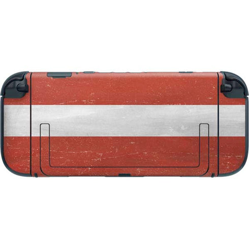 Latvia Flag Distressed Nintendo Switch 2 (2025) with Joy-Con Skin