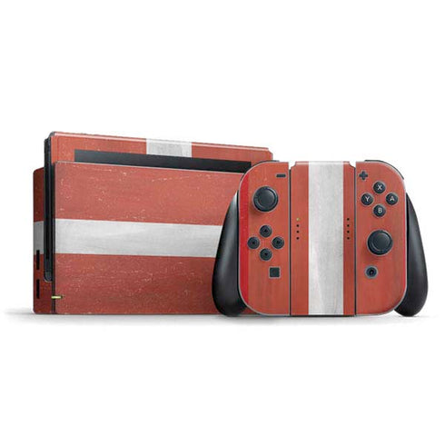 Latvia Flag Distressed Nintendo Skins