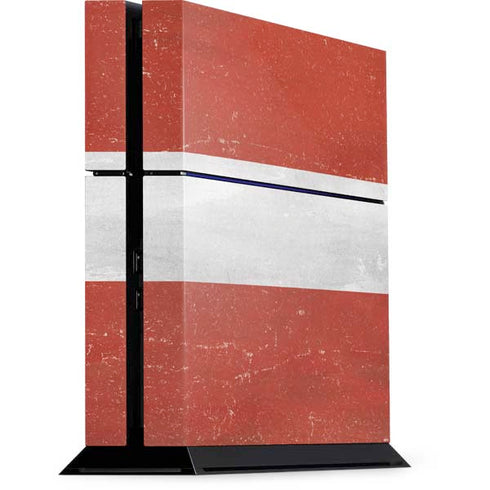 Latvia Flag Distressed PlayStation PS4 Skins
