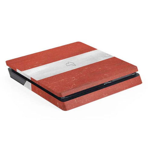 Latvia Flag Distressed PS4 Slim Skin