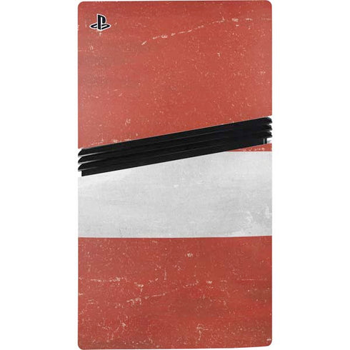 Latvia Flag Distressed PS5 Pro Disk Console Skin