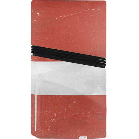Latvia Flag Distressed PS5 Pro Disk Console Skin
