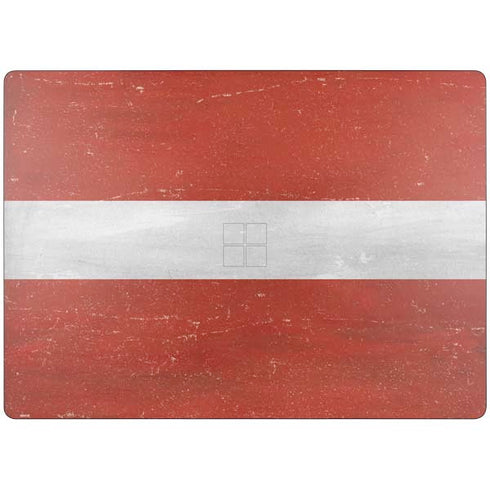 Latvia Flag Distressed Surface Laptop 7 13.8in Skin