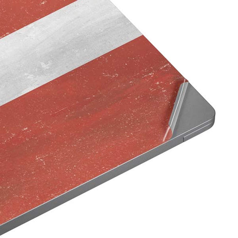 Latvia Flag Distressed Laptop Skins