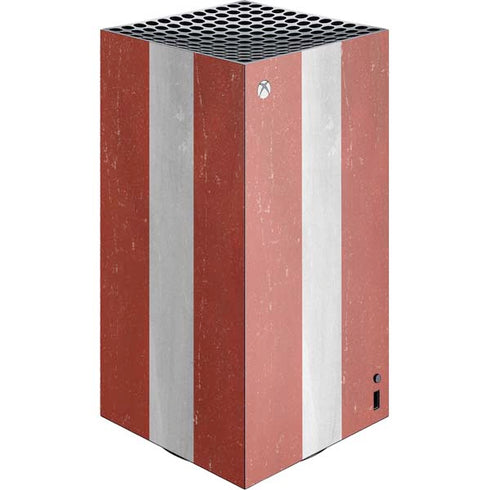 Latvia Flag Distressed XBox Series X Digital Edition Console Skin
