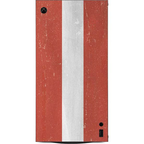 Latvia Flag Distressed XBox Series X Digital Edition Console Skin