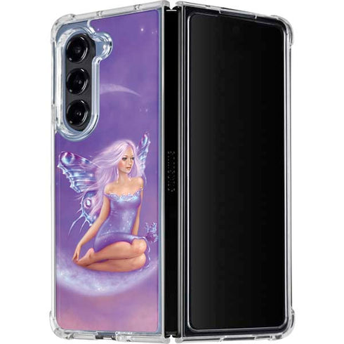 Lavender Moon Fairy by Rachel Anderson Galaxy Z Fold5 5G Clear Case