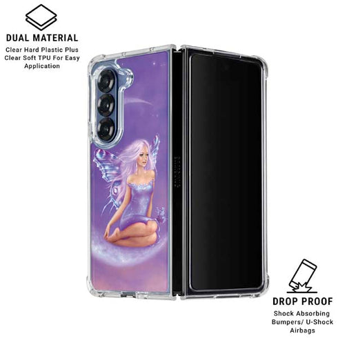 Lavender Moon Fairy by Rachel Anderson Galaxy Z Fold6 Clear Case