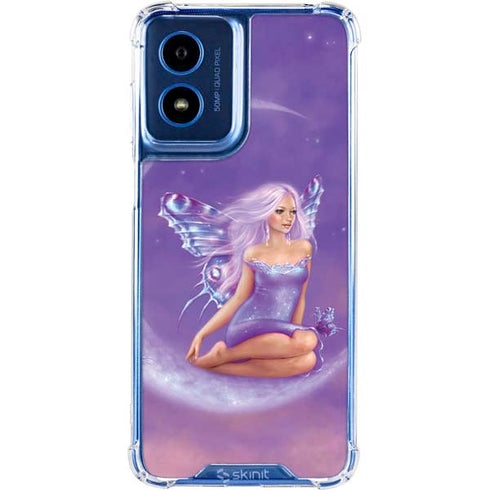 Lavender Moon Fairy by Rachel Anderson Moto G 5G (2024) Clear Case