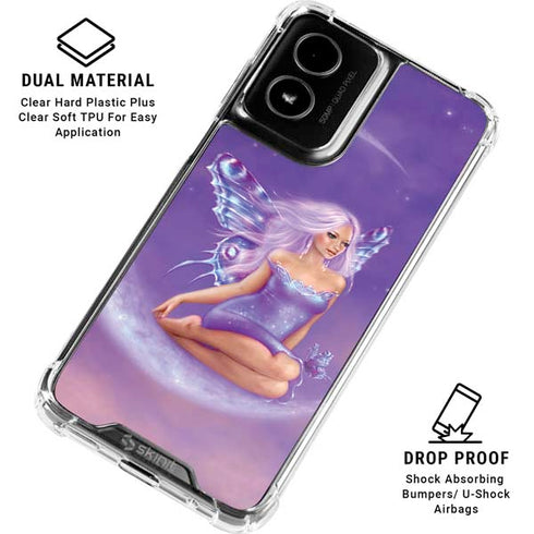 Lavender Moon Fairy by Rachel Anderson Moto G Power 5G (2024) Clear Case