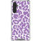 Lavender Snow Leopard Animal Print Color Pop Galaxy A17 Clear Case