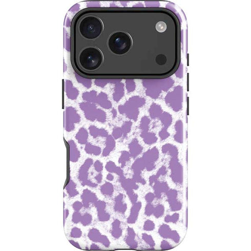 Lavender Snow Leopard Animal Print Color Pop iPhone 18 Pro Impact Case