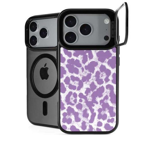 Lavender Snow Leopard Animal Print Color Pop iPhone 18 Pro Kickstand Case