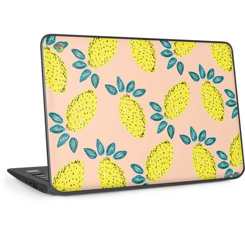 Bouffants and Broken Hearts Lemon Party HP Chromebook Skin