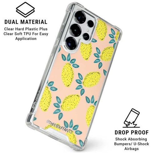 Bouffants and Broken Hearts Lemon Party Galaxy S25 Ultra Clear Case