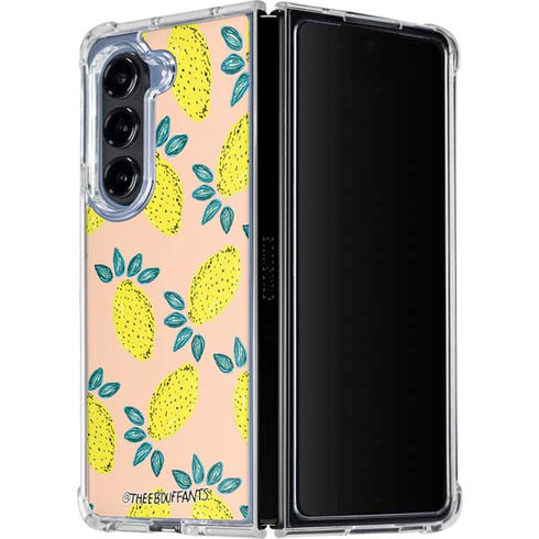 Bouffants and Broken Hearts Lemon Party Galaxy Z Fold5 5G Clear Case