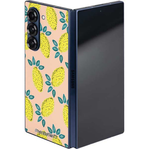 Bouffants and Broken Hearts Lemon Party Galaxy Z Fold6 Skin