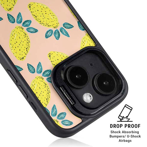 Bouffants and Broken Hearts Lemon Party iPhone 14 Plus Kickstand Case