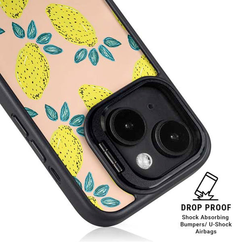 Bouffants and Broken Hearts Lemon Party iPhone 15 Kickstand Case