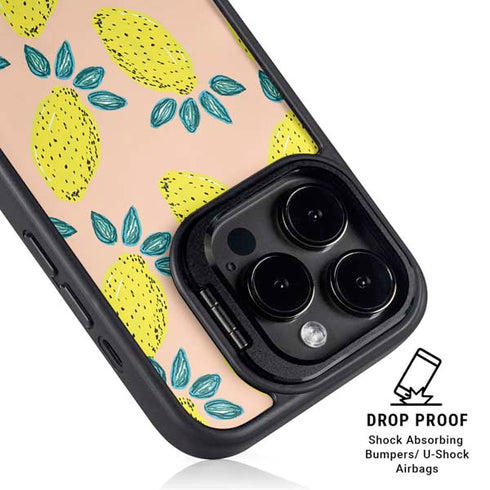 Bouffants and Broken Hearts Lemon Party iPhone 15 Pro Max Kickstand Case