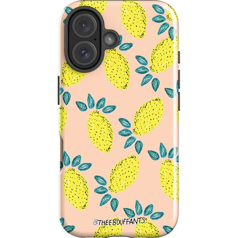 Bouffants and Broken Hearts Lemon Party iPhone 16 Plus Impact Case