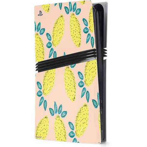 Bouffants and Broken Hearts Lemon Party PS5 Pro Console Skin