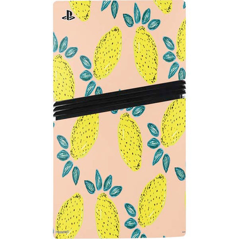 Bouffants and Broken Hearts Lemon Party PS5 Pro Console Skin