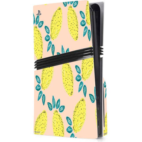 Bouffants and Broken Hearts Lemon Party PS5 Pro Disk Console Skin