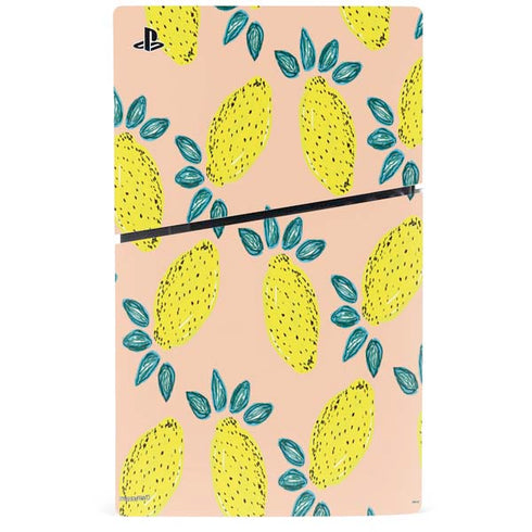 Bouffants and Broken Hearts Lemon Party PS5 Slim Digital Edition Console Skin