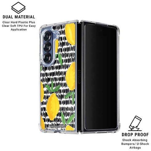 Bouffants and Broken Hearts Lemons 2 Galaxy Z Fold6 Clear Case