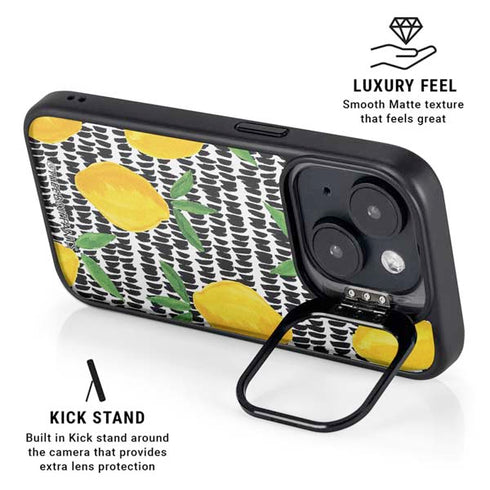 Bouffants and Broken Hearts Lemons 2 iPhone 14 Plus Kickstand Case
