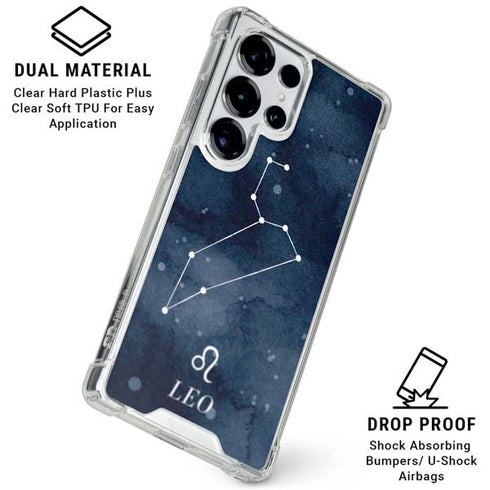 Leo Constellation Galaxy S26 Ultra Clear Case