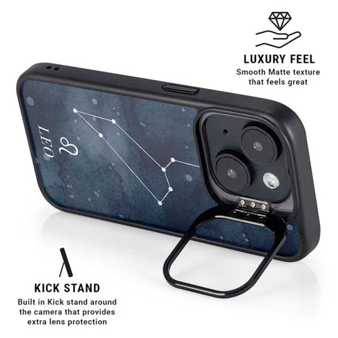 Leo Constellation iPhone 15 Plus Kickstand Case