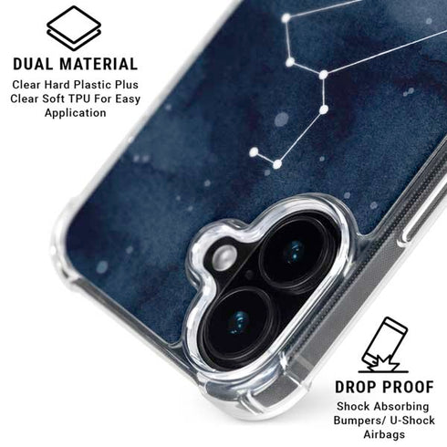Leo Constellation iPhone 16 Plus Clear Case