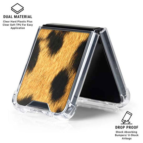 Leopard Galaxy Z Flip6 Clear Case