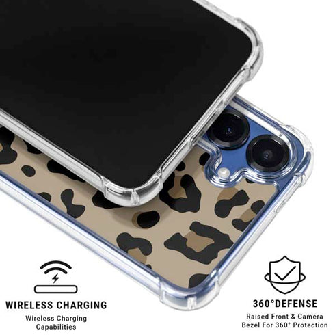 Leopard Print Galaxy S25 Plus Clear Case