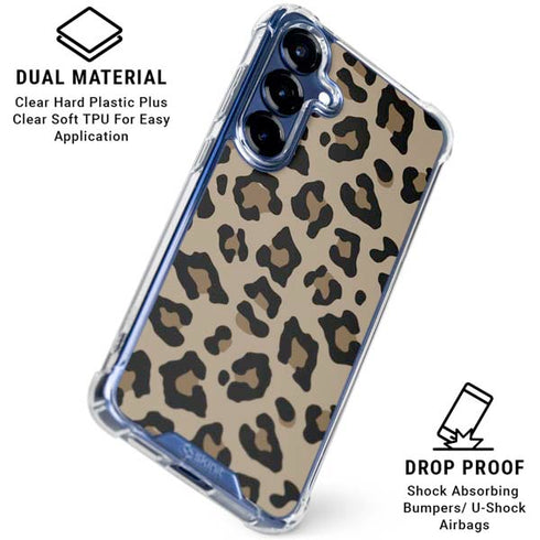 Leopard Print Galaxy S25 Plus Clear Case