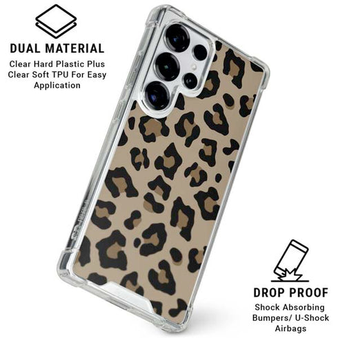 Leopard Print Galaxy S25 Ultra Clear Case