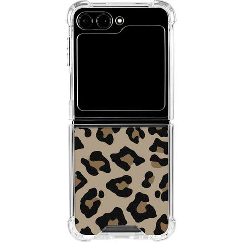 Leopard Print Galaxy Z Flip6 Clear Case