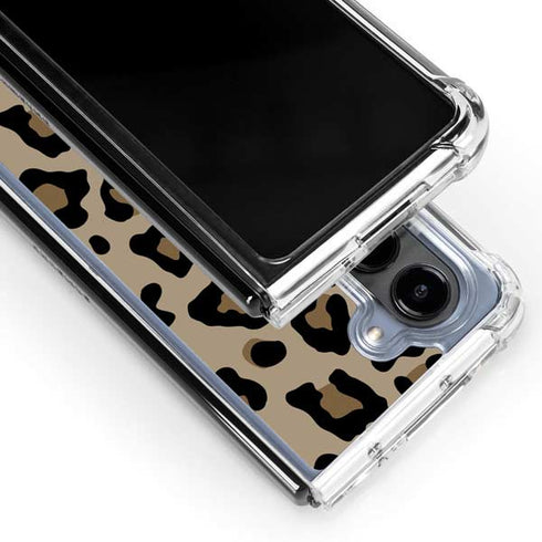 Leopard Print Galaxy Z Fold5 5G Clear Case