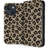 Leopard Print iPhone 15 Folio Case