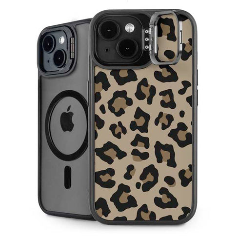 Leopard Print iPhone 15 Plus Kickstand Case