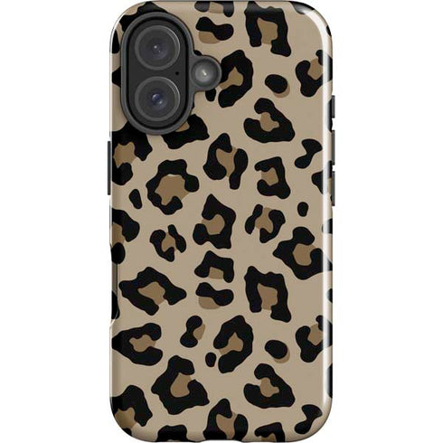 Leopard Print iPhone 16 Plus Impact Case
