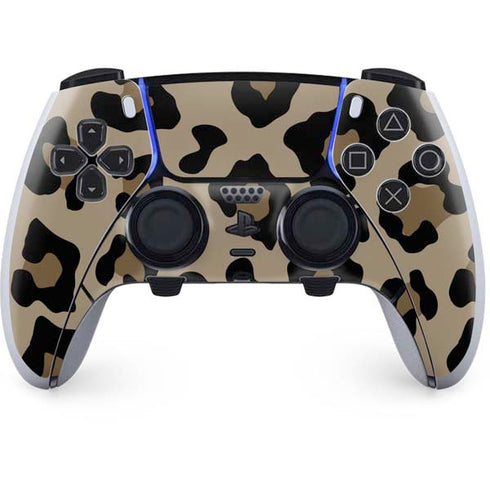 Leopard Print PS5 DualSense Edge Pro Controller Skin