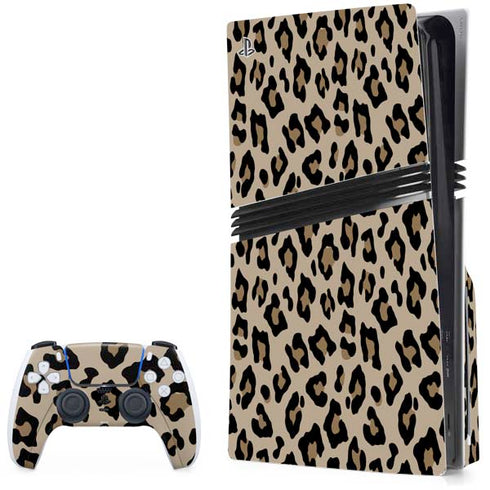 Leopard Print PS5 Pro Disk Bundle Skin