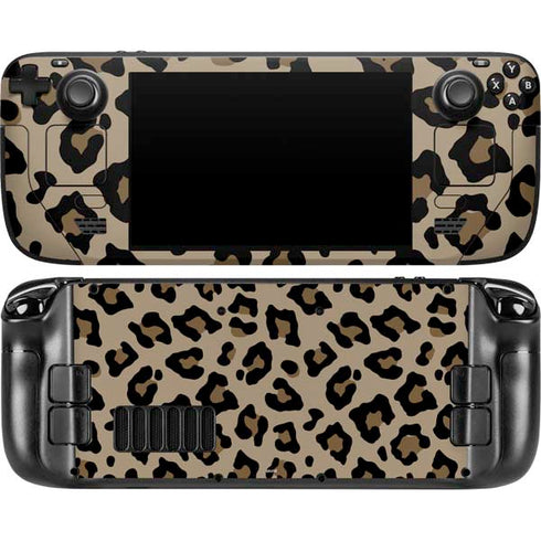 Leopard Print Steam Deck Handheld Gaming Computer OLED Skin