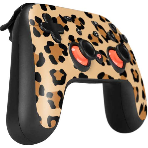 Leopard Spots Print Google Stadia Controller Skin