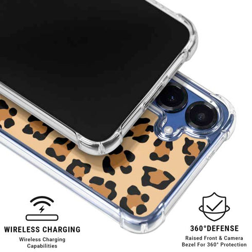 Leopard Spots Print Galaxy S25 Clear Case