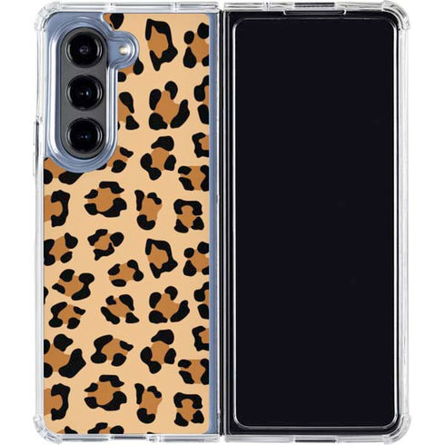 Leopard Spots Print Galaxy Z Fold5 5G Clear Case