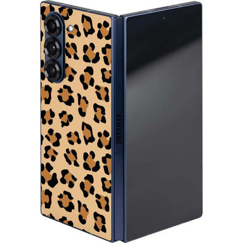 Leopard Spots Print Galaxy Z Fold6 Skin